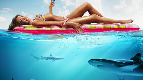 Frau-Luftmatratze-Haie-85609679-FO-vitaliy_melnik