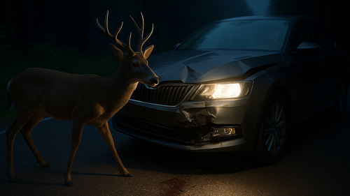 Wildunfälle belasten die deutschen Kfz-Versicherer massiv: 2024 summierten sich die Schäden auf mehr als 1,1 Milliarden Euro (Symbolbild).