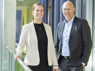 LVM-Bereichsleiter Sandra Prinz und Abteilungsleiter Thomas Büchel