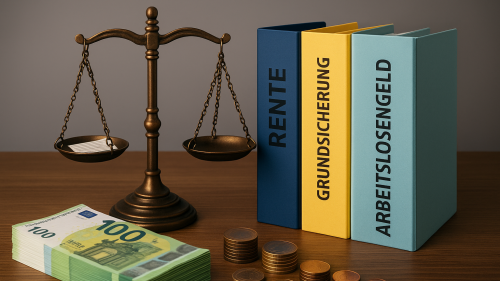 IMK-Berechnungen zeigen: Im Verhältnis zur Wirtschaftsleistung bleiben Renten-, Grundsicherungs- und Arbeitslosenleistungen stabil (Symbolbild).