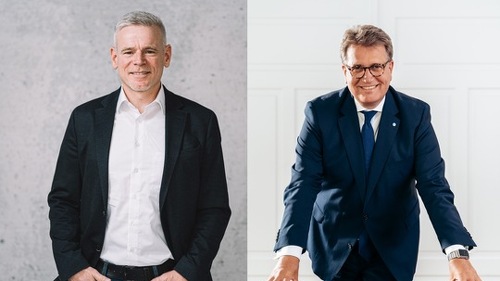 Andreas Molitor, Leiter Kundenentwicklung bei KESSEL und Martin Gräfer, Mitglied des Vorstands der Versicherungsgruppe die Bayerische.
