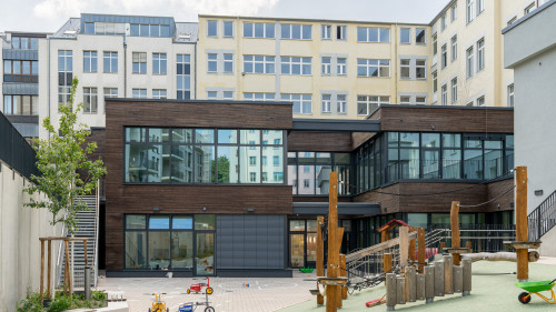 Nominiert für den „Real Estate Social Impact Investing Award 2025“: Die Kita 'Tiefsee' in Bonn.