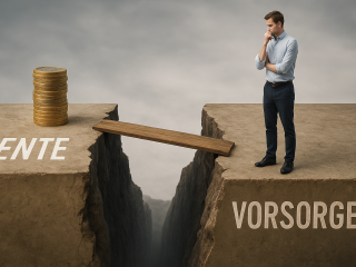 Symbolbild: Zwischen Wissen und Handeln klafft in der Altersvorsorge eine deutliche Lücke – viele erkennen die Rentenlücke, aber nur wenige überbrücken sie tatsächlich.