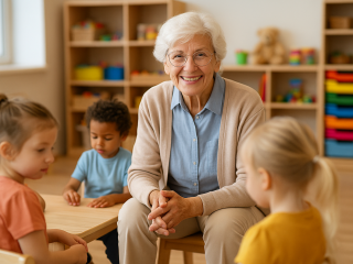 Rentnerin als Erzieherin in der KITA