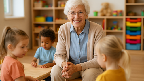 Rentnerin als Erzieherin in der KITA