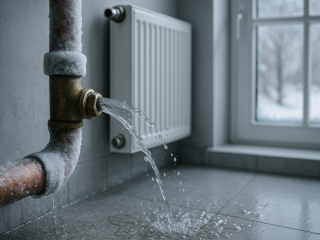 Bei geplatzten Wasser- und Heizungsrohren droht ein massiver Wasserschaden (Symbolbild).