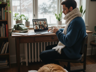 Krank im Homeoffice: Zwischen Videocall, Tee und Wolldecke