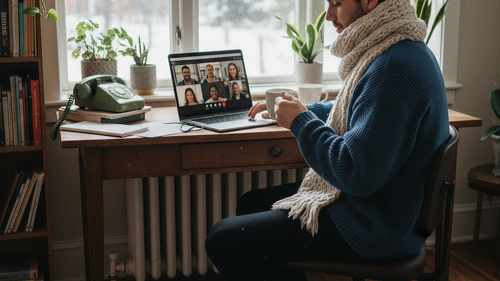 Krank im Homeoffice: Zwischen Videocall, Tee und Wolldecke