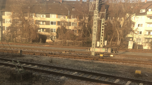 Blick auf das Gleisbett bei Hildesheim.
