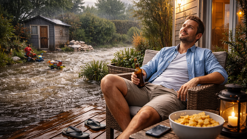 Zu sorglos: Viele Immobilienbesitzer unterschätzen noch immer die Gefahren, die durch Starkregen und Hochwasser drohen (Symbolbild).