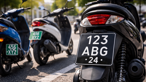 Mit Beginn des neuen Verkehrsjahres am 1. März müssen alle Kleinkrafträder ein neues, schwarzes Versicherungskennzeichen tragen (Symbolbild).