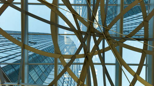 Deutsche Bank-Türme – Blick durch die Sphäre
Zentrale in Frankfurt am Main