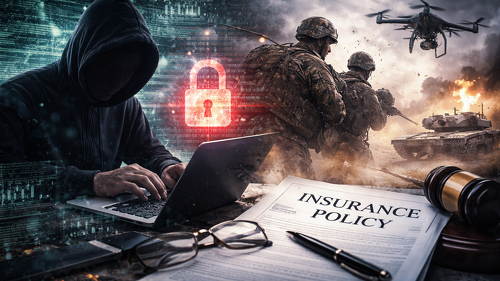 Cyberangriffe und hybride Operationen stellen Versicherer zunehmend vor die Frage, wann ein Schaden als kriegsähnliches Ereignis gilt und damit unter Kriegsausschlüsse fällt.