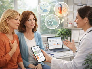 Die Wechseljahre rücken stärker in den Fokus der Versicherer: Digitale Angebote sollen Frauen gezielter begleiten – auch wenn die KI bei der Darstellung noch mitunter zwei linke Hände hat.