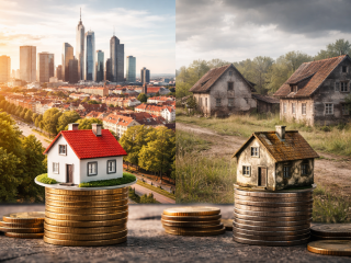 Die Entwicklung der Immobilienpreise in Deutschland driftet auseinander: Während wirtschaftsstarke Regionen weiter zulegen, geraten strukturschwache Gebiete zunehmend unter Druck.