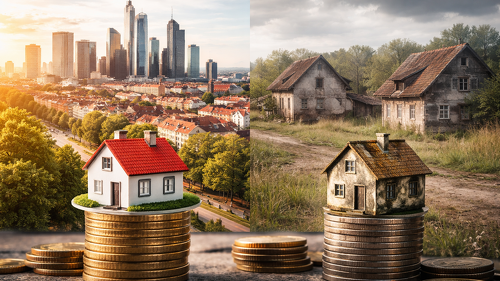 Die Entwicklung der Immobilienpreise in Deutschland driftet auseinander: Während wirtschaftsstarke Regionen weiter zulegen, geraten strukturschwache Gebiete zunehmend unter Druck.