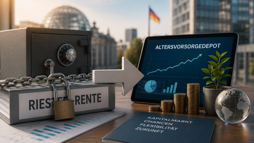 Mit dem geplanten Altersvorsorgedepot verschiebt sich die staatlich geförderte Altersvorsorge stärker in Richtung Kapitalmarkt und langfristiger Renditechancen.