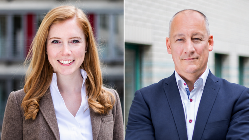 Franziska Geusen und Marc Hinrichsen. Beide sind als Geschäftsführer der Hans John Versicherungsmakler GmbH tätig.