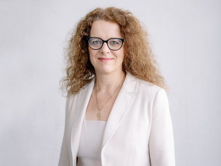 Portrait photos of Isabel Schnabel at the European Central Bank (ECB) headquarter in Frankfurt, March 19, 2025