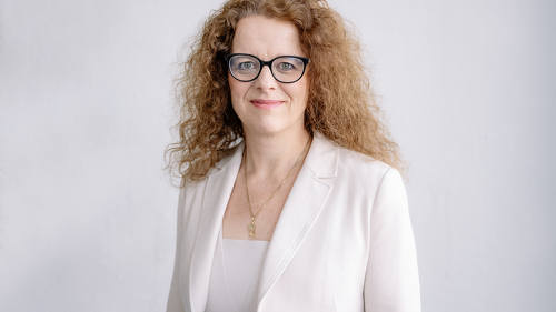 Portrait photos of Isabel Schnabel at the European Central Bank (ECB) headquarter in Frankfurt, March 19, 2025
