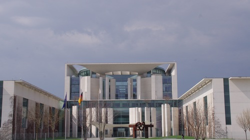 Schauplatz eines wirtschaftspolitischen Spitzentreffens heute Abend: Das Kanzleramt in Berlin.