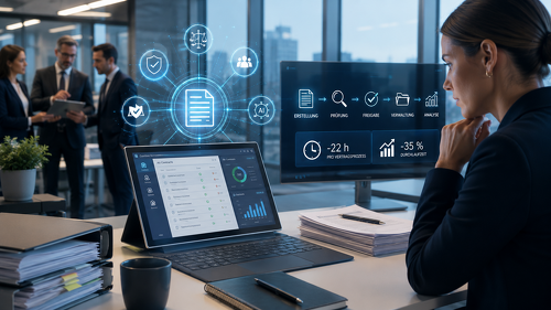 Künstliche Intelligenz unterstützt Unternehmen zunehmend bei der Erstellung, Prüfung und Verwaltung von Verträgen. Laut einer Studie von Deloitte und Docusign lassen sich dadurch Vertragsprozesse beschleunigen und erhebliche Zeitgewinne erzielen.