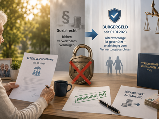 Mit der Einführung des Bürgergeldes entfiel die frühere sozialrechtliche Bedeutung vieler Verwertungsausschlüsse in Lebensversicherungen. Dadurch können sich für Versicherungsnehmer neue Möglichkeiten bei Kündigung und Auszahlung bestehender Verträge ergeben.