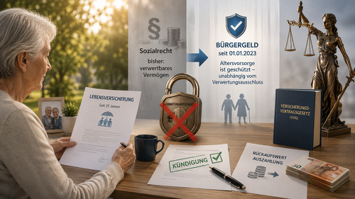Mit der Einführung des Bürgergeldes entfiel die frühere sozialrechtliche Bedeutung vieler Verwertungsausschlüsse in Lebensversicherungen. Dadurch können sich für Versicherungsnehmer neue Möglichkeiten bei Kündigung und Auszahlung bestehender Verträge ergeben.
