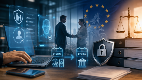 Digitale Abschlussprozesse, automatisierte Identitätsprüfung und regulatorische Anforderungen wachsen mit der AMLR 2027 zunehmend zusammen. Versicherer stehen vor der Aufgabe, Compliance und digitales Onboarding technisch miteinander zu verzahnen.