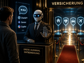 KI-Chatbots entwickeln sich zunehmend zum ersten Orientierungspunkt bei Versicherungsentscheidungen und beeinflussen die Vorauswahl möglicher Anbieter.