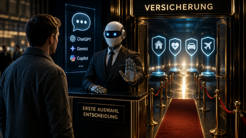 KI-Chatbots entwickeln sich zunehmend zum ersten Orientierungspunkt bei Versicherungsentscheidungen und beeinflussen die Vorauswahl möglicher Anbieter.