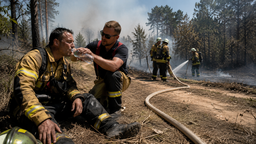 Vegetationsbrände erfordern häufig lange und personalintensive Einsätze. Feuerwehrangehörige sehen insbesondere bei Personal, technischer Ausstattung und Gesundheitsschutz steigenden Handlungsbedarf.