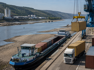 Niedrigwasser zwingt Unternehmen dazu, Transportketten neu zu organisieren. Zusätzliche Umschläge, Transporte und Zwischenlagerungen können dabei neue Schadenrisiken erzeugen.