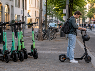 Bei Leih-Scootern registrierten Versicherer 2025 mehr als doppelt so viele Haftpflichtschäden je 1.000 Fahrzeuge wie bei privaten E-Scootern.