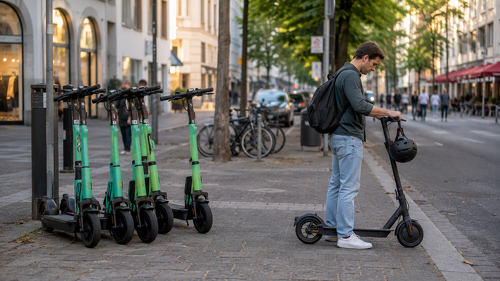 Bei Leih-Scootern registrierten Versicherer 2025 mehr als doppelt so viele Haftpflichtschäden je 1.000 Fahrzeuge wie bei privaten E-Scootern.