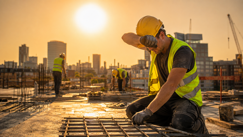 Hitze wird zum Sicherheits- und Wirtschaftsfaktor: An Tagen mit mehr als 30 Grad steigen laut DGUV die Arbeitsunfälle, während gleichzeitig Konzentration und Leistungsfähigkeit sinken.