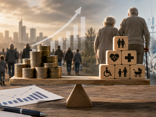 Deutschlands Sozialbudget wächst langfristig schneller als die Wirtschaftsleistung. Vor allem die Ausgaben für Alter und Krankheit treiben die Entwicklung – und dürften durch den demografischen Wandel weiter unter Druck geraten.