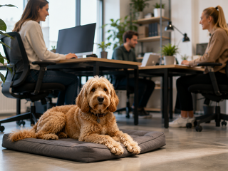 Bürohunde können aus Sicht vieler Haustierhalter das Arbeitsklima verbessern und Stress reduzieren. Voraussetzung für den tierischen Kollegen am Arbeitsplatz ist allerdings die Zustimmung des Arbeitgebers.