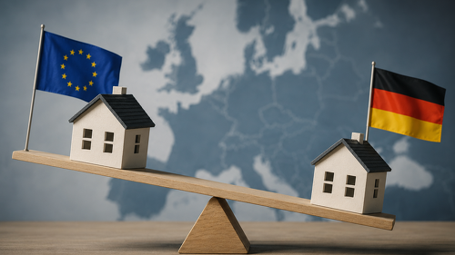 Deutschlands Wohnimmobilienpreise steigen wieder, aber deutlich langsamer als im europäischen Durchschnitt. Der neue EREI zeigt, wie unterschiedlich Finanzierung, Knappheit und Geldpolitik auf Europas Immobilienmärkte wirken.