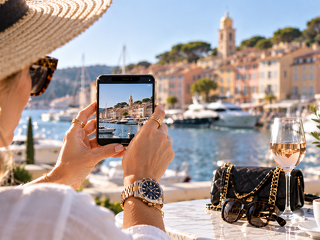 Luxusuhr, Schmuck und aktueller Aufenthaltsort: Wer Urlaubsbilder öffentlich teilt, kann unbeabsichtigt mehrere Informationen über Besitz und Abwesenheit miteinander verknüpfen. Bei besonders exponierten Kunden berücksichtigt Hiscox deshalb auch die Social-Media-Aktivität bei der Risikoprüfung.