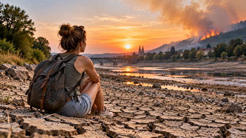 Hitze, Niedrigwasser und Waldbrände bleiben sichtbare Naturgefahren. Trotzdem fürchten sich laut R+V-Langzeitstudie 2026 nur noch 27 Prozent der Deutschen vor Naturkatastrophen – neun Prozentpunkte weniger als im Vorjahr.