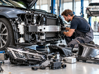 Moderne Fahrzeugtechnik macht selbst kleinere Unfallschäden teuer. Zwischen 2017 und 2025 stiegen die Ersatzteilpreise in Deutschland durchschnittlich um 6,1 Prozent jährlich und damit deutlich stärker als die Beiträge zur Kfz-Versicherung.