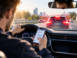 Allianz-Studie: In simulierten Verkehrssituationen steigt das Kollisionsrisiko bei Ablenkung nahezu auf das Dreifache.