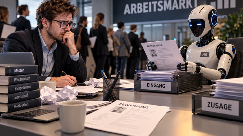 Gut ausgebildet, aber ohne Job: Der Einstieg in den Arbeitsmarkt wird auch für Akademiker schwieriger. Während Bewerber auf eine berufliche Perspektive hoffen, verändert künstliche Intelligenz zunehmend die Bewerbungs- und Auswahlverfahren.